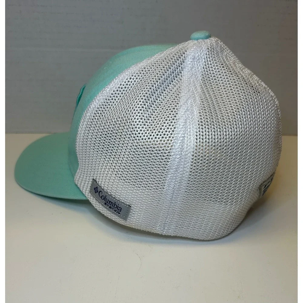 Columbia PFG Mesh Back Trucker Hat Kids Youth O/S Performance Fishing‎ Gear Teal
